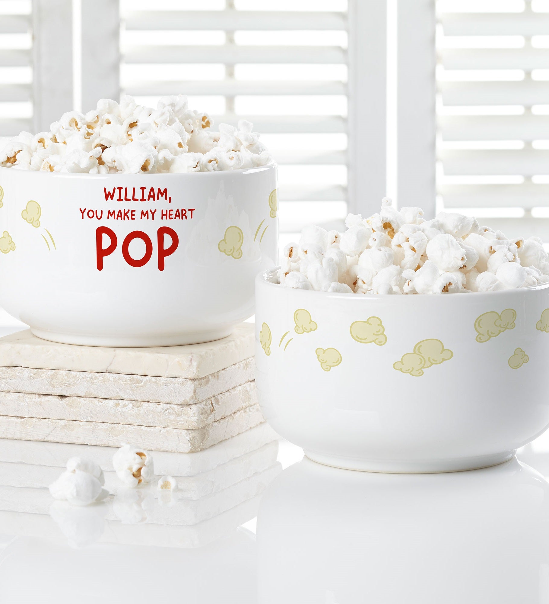 Pop of Love Personalized 14 oz. Snack Bowl