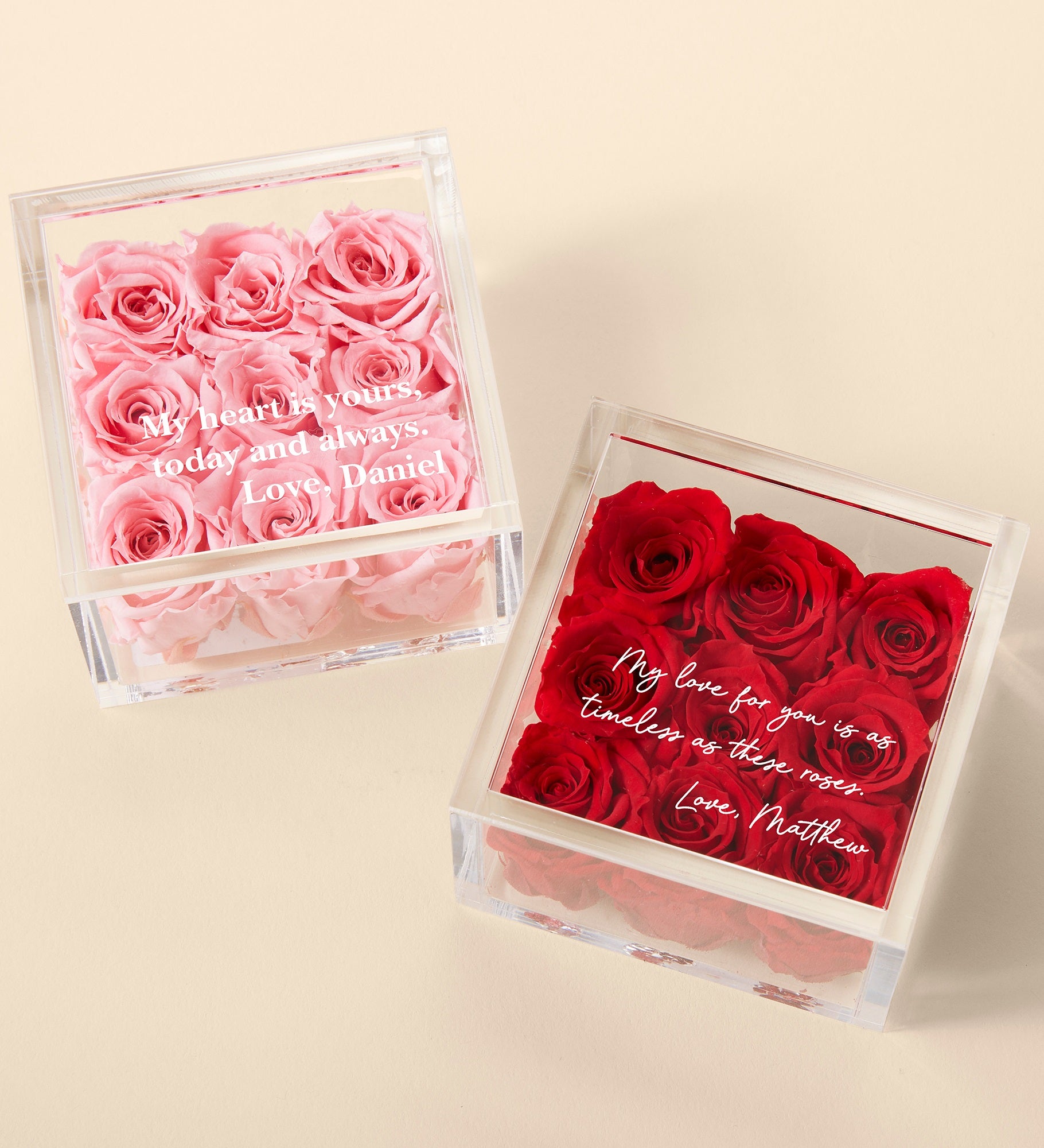 Magnificent Roses® Personalized Write Your Own Miniature Red Rose Keepsake Box
