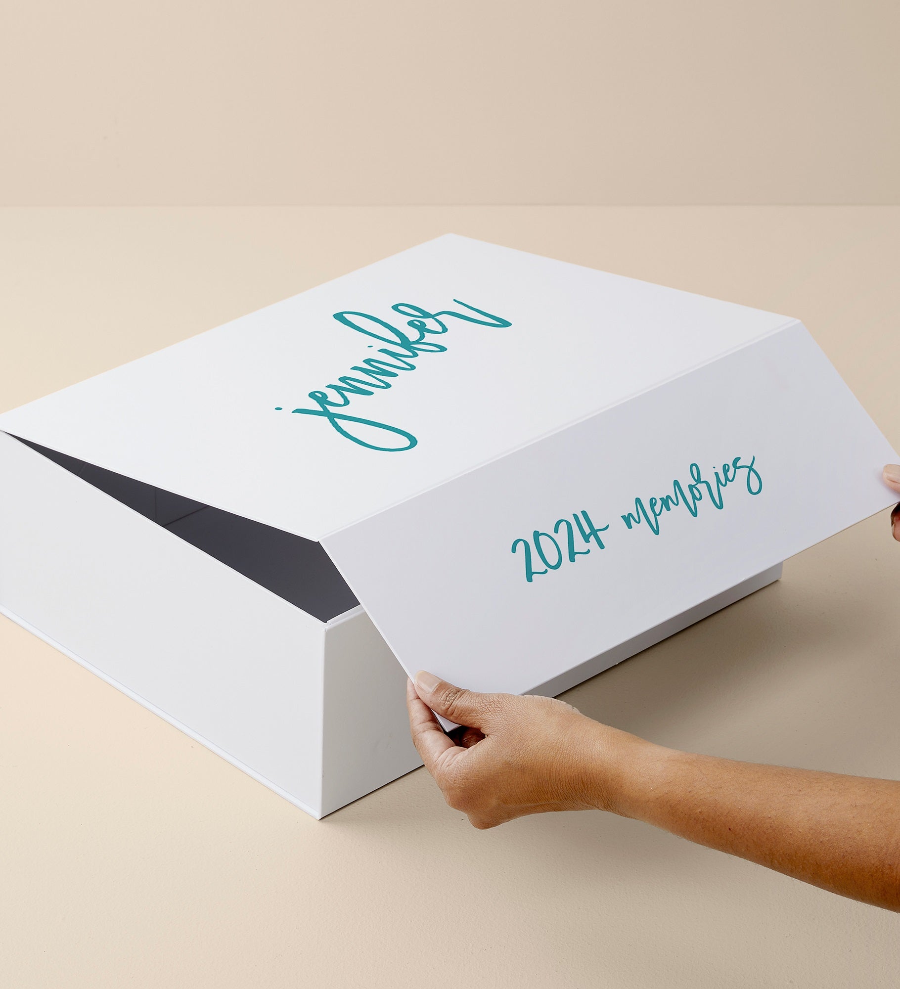 Trendy Script Personalized Keepsake Memory Box