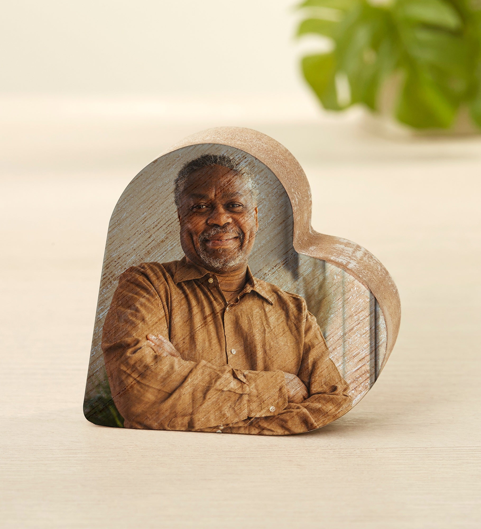 Memorial Photo Personalized Small Wooden Heart