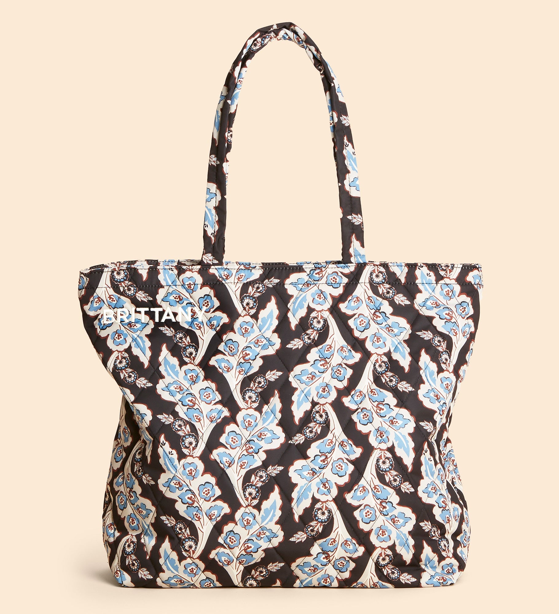 Vera Bradley Embroidered Original Tote-Calyx+Quill Black