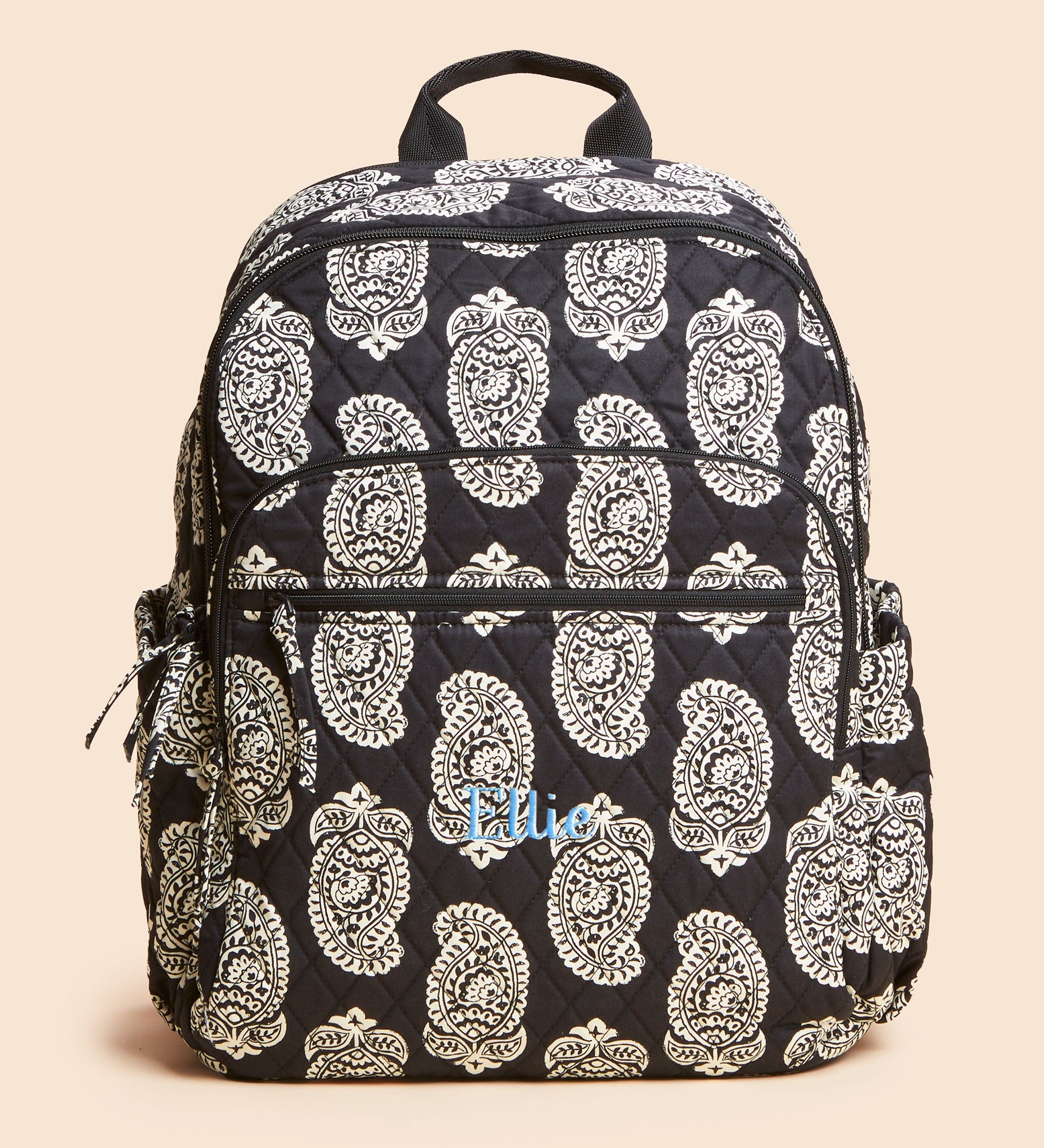Vera Bradley Embroidered Iconic Paisley Backpack-Moonless Night