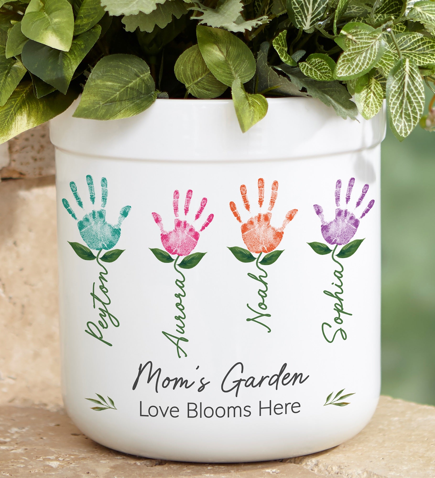 Handprint Art Personalized Outdoor Flower Pot