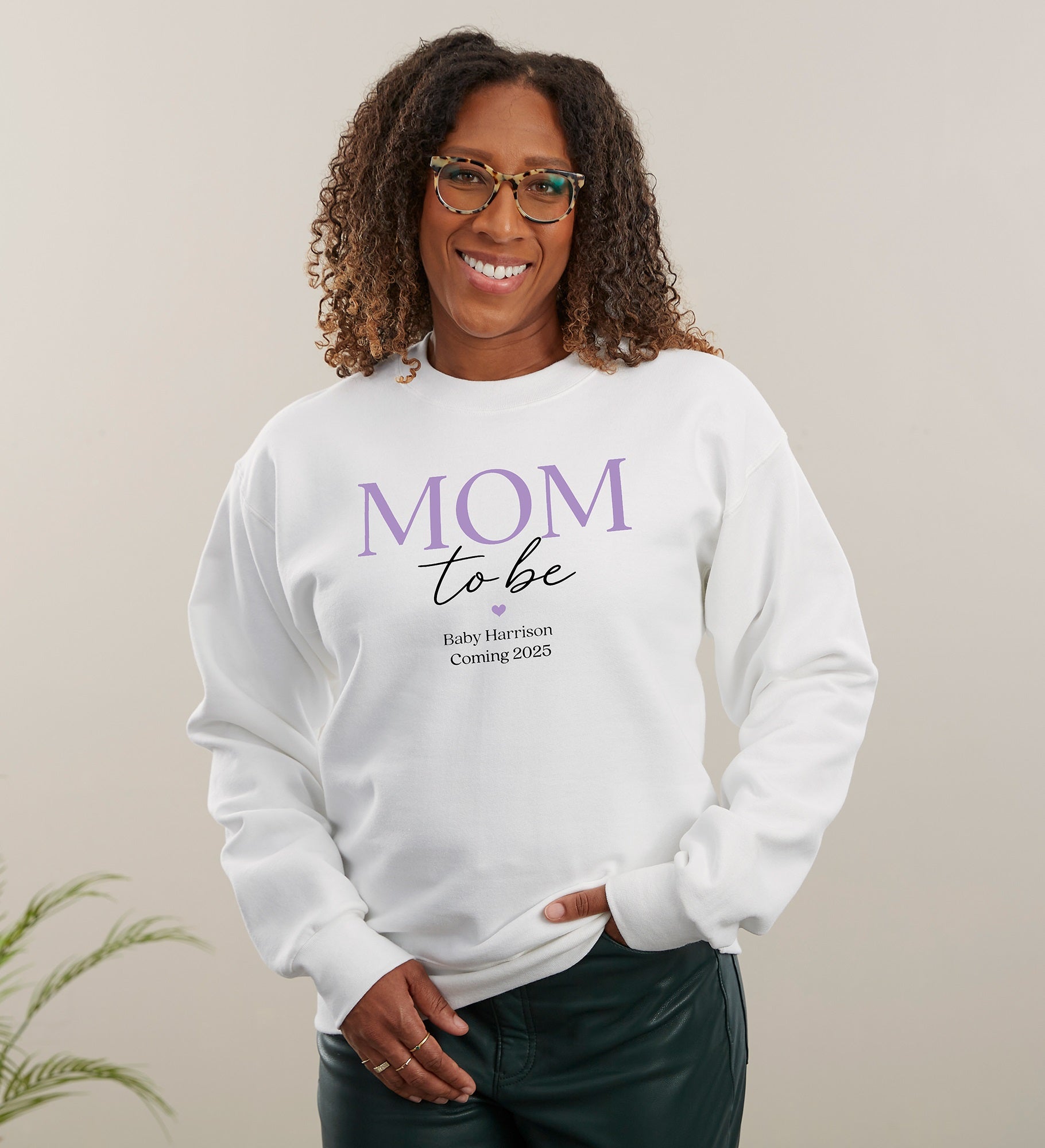 Mom To Be Personalized Hanes® Adult Sweatshirt