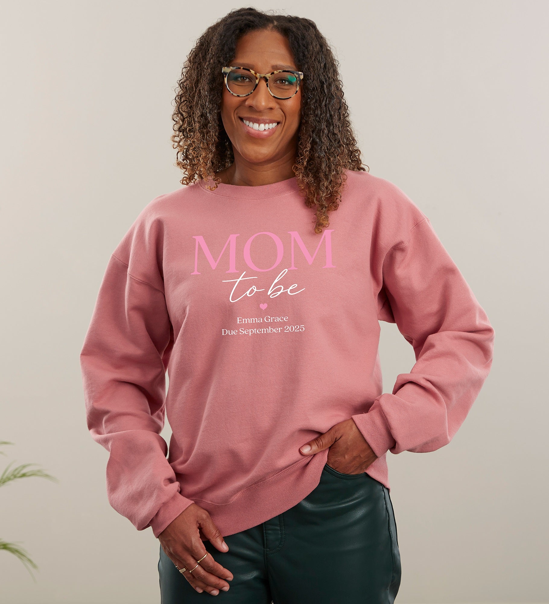 Mom To Be Personalized Hanes® Adult Sweatshirt