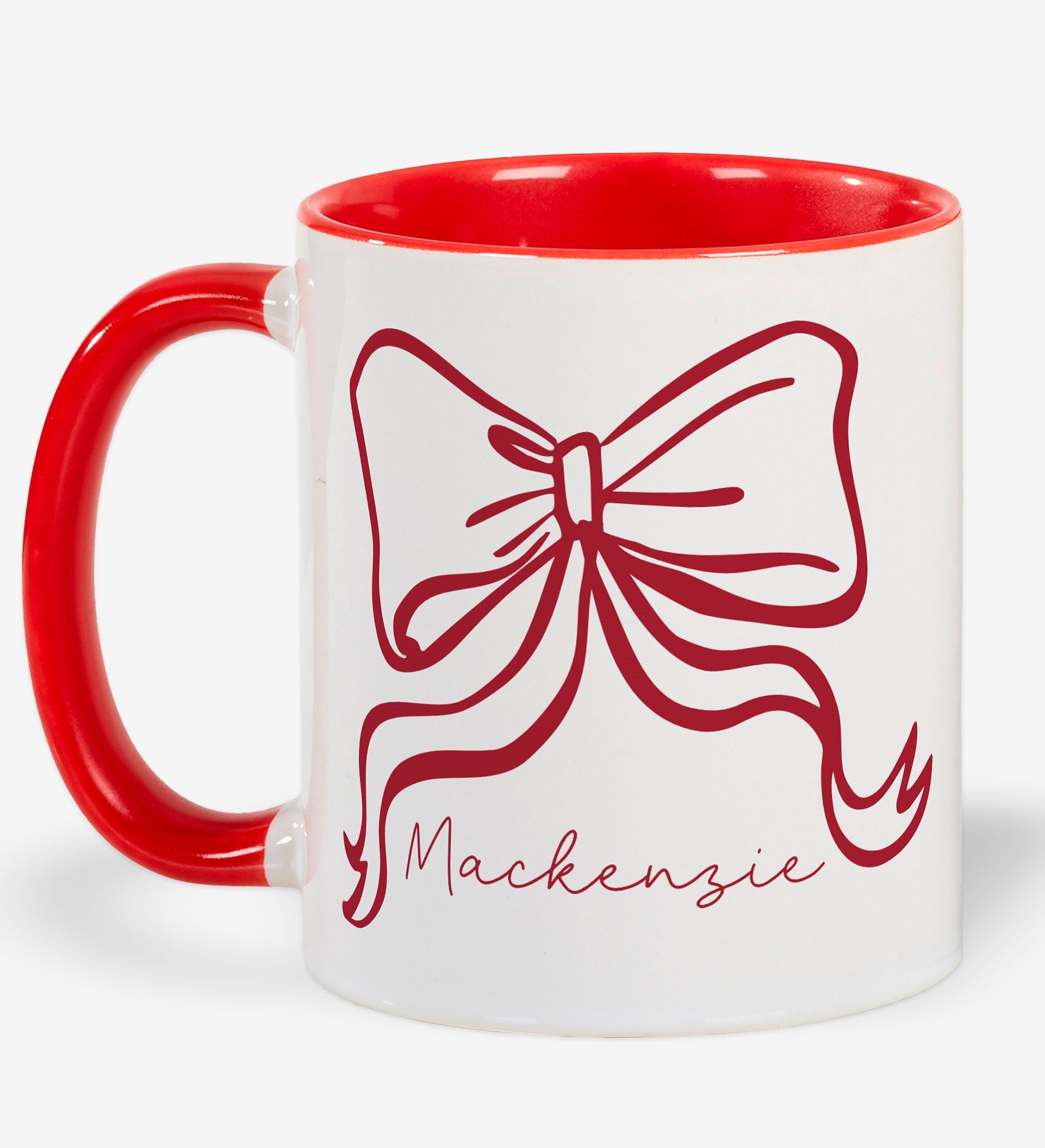 Christmas Bow Personalized Coffee Mug 