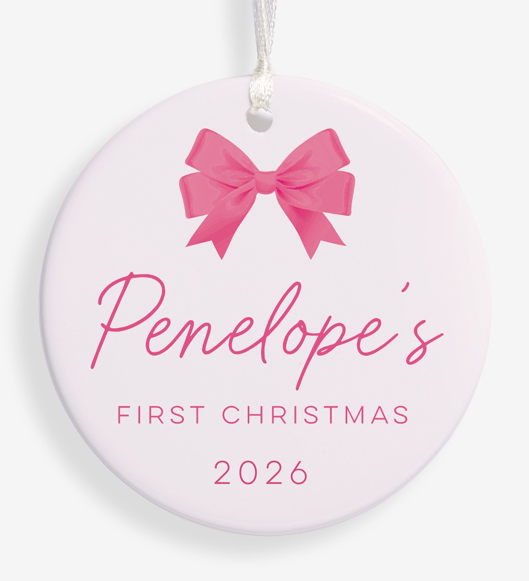 Holiday Bow Personalized Ornament