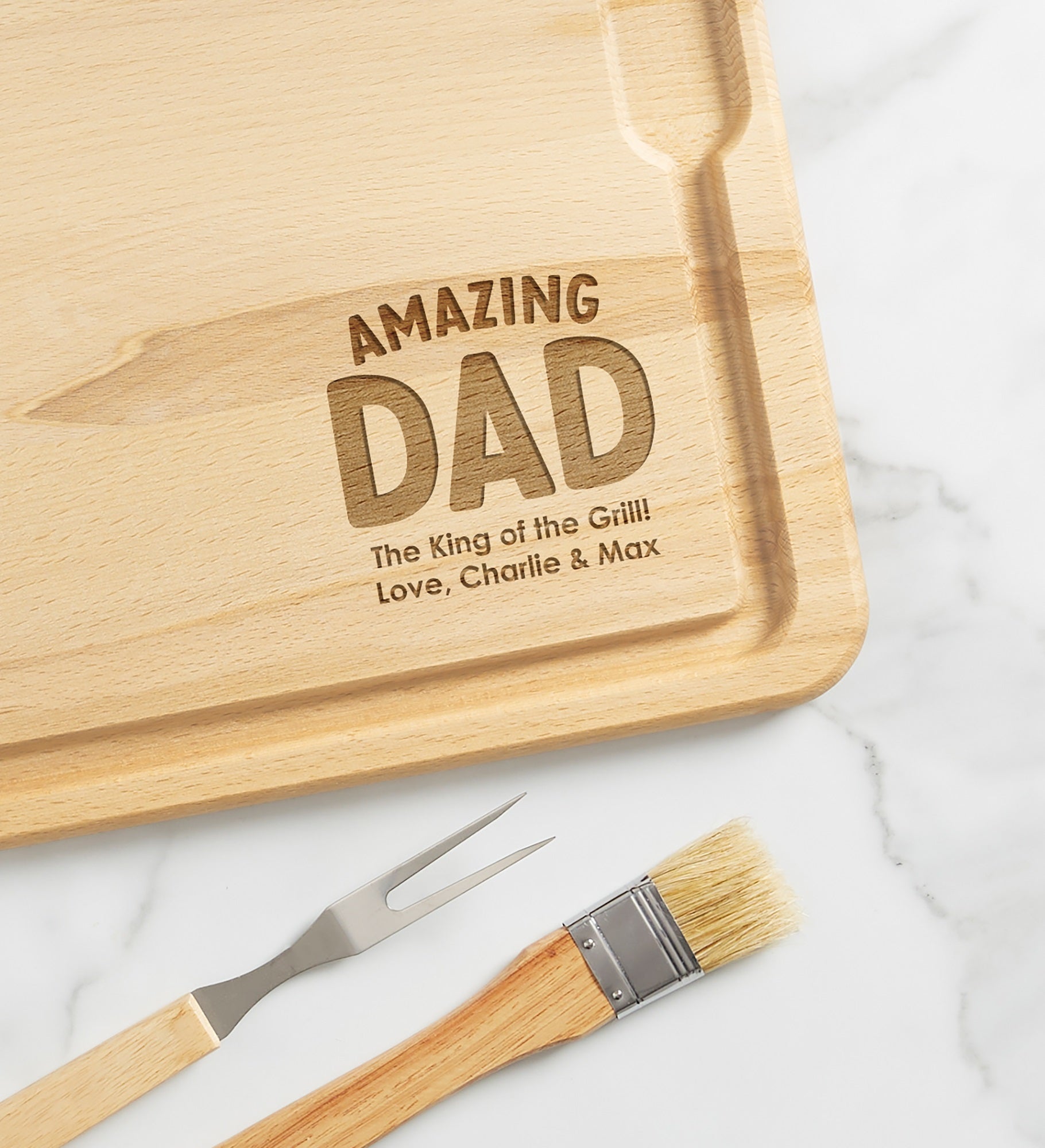 Amazing Dad Personalized Hardwood Cutting Board