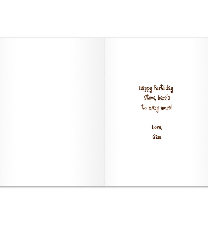 For His Birthday Personalized Greeting Card