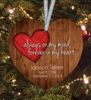 Always on My Mind Heart Ornament