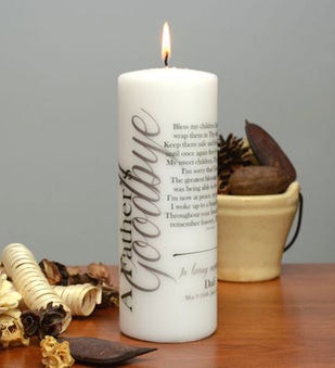 A Fathers Goodbye Memorial Candle