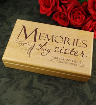 Memories of Sister Keepsake Box