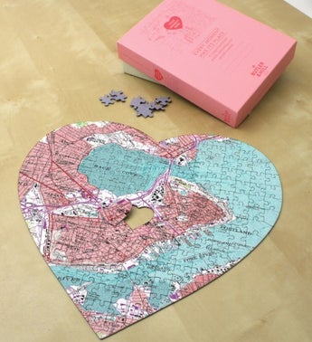 Personalized USGS Heart Map Jigsaw