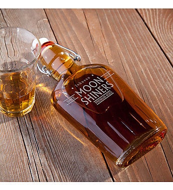 Personalized Moon Shiners Glass Flask