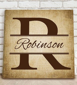 Personalized Stamped Canvas