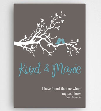 Personalized Love  Romance Canvas Sign