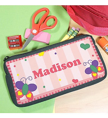 PERSONALIZED BUTTERFLY PENCIL CASE