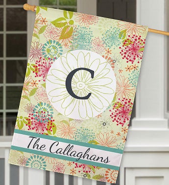Personalized Modern Spring House Flag