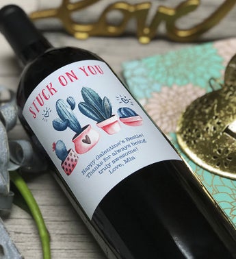 Stuck On You Personalized Labeled Wine