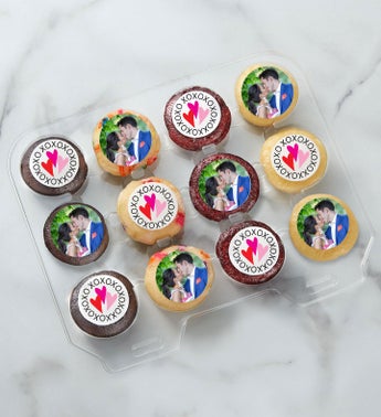 12-24 Mini Personalized Love  Romance Cupcakes