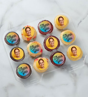 12-24 Mini Personalized Thank You Cupcakes