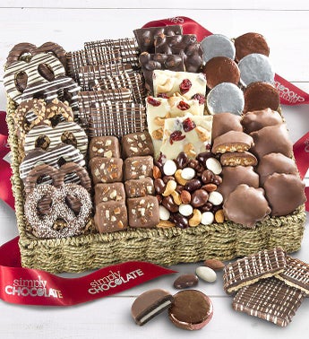 Simply Chocolate Nuts  Confections Basket