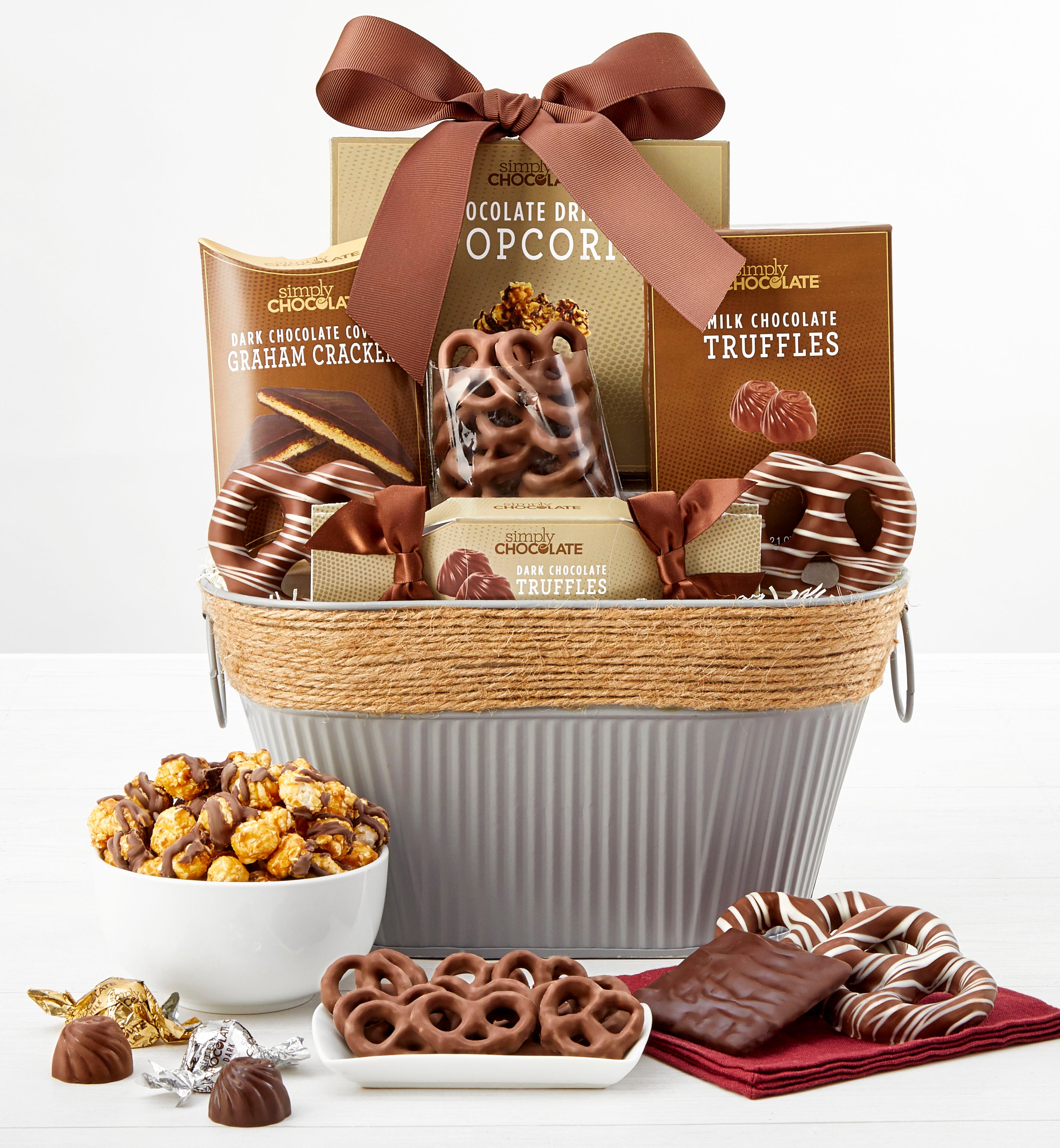 Simply Chocolate Snacking Favorites Basket