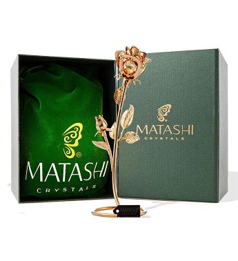 Everlasting Long Stem Rose Tabletop Ornament