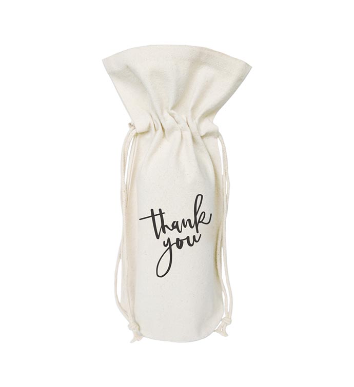 Thank You Wine Bag, Bottle Cover and Gift Bag