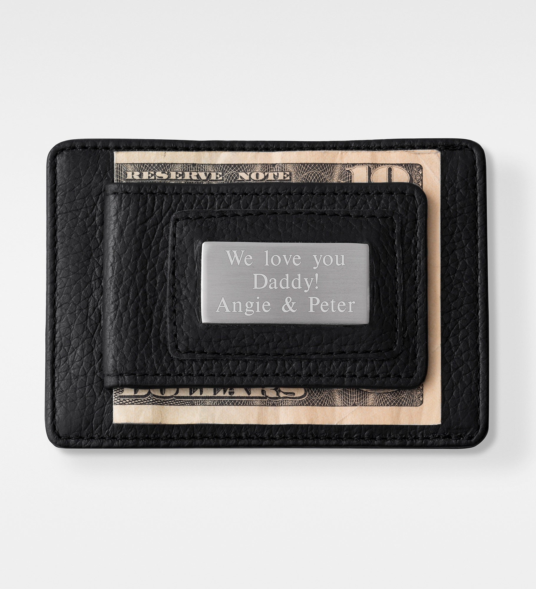 For Dad Engraved Wallet and Money Clip Duo