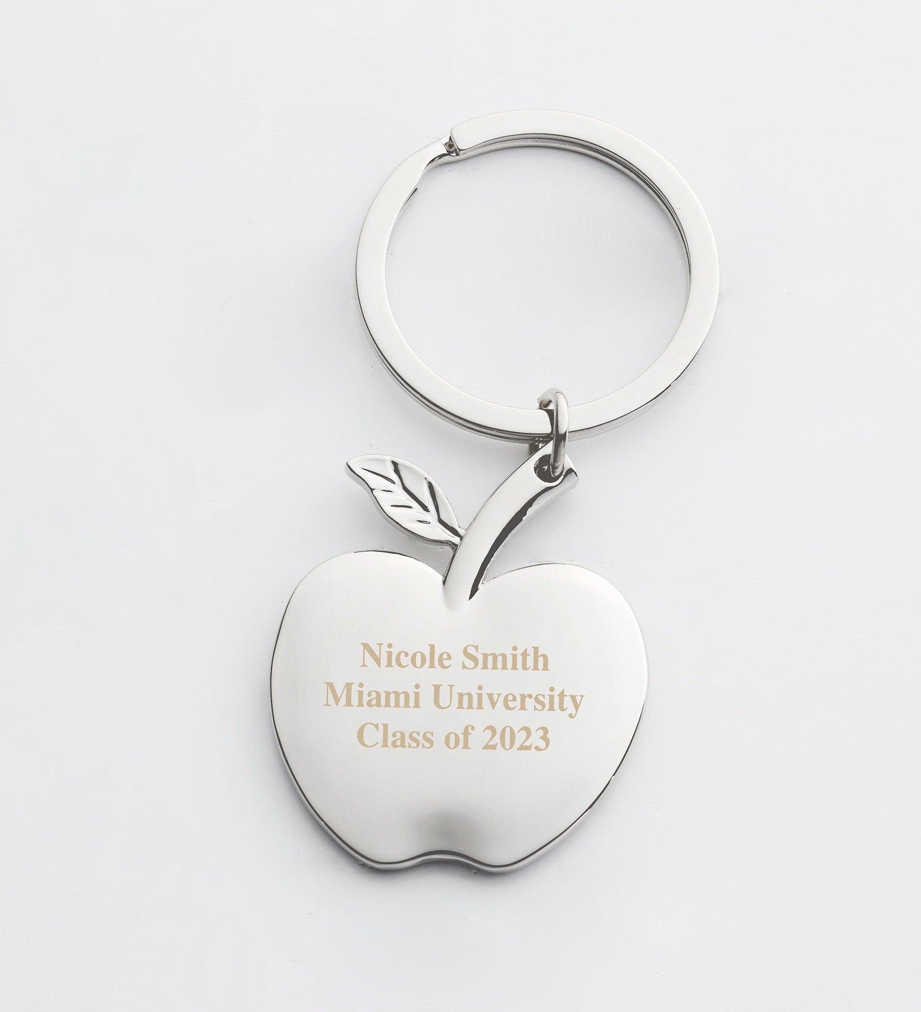 Graduation Engraved Apple Keychain