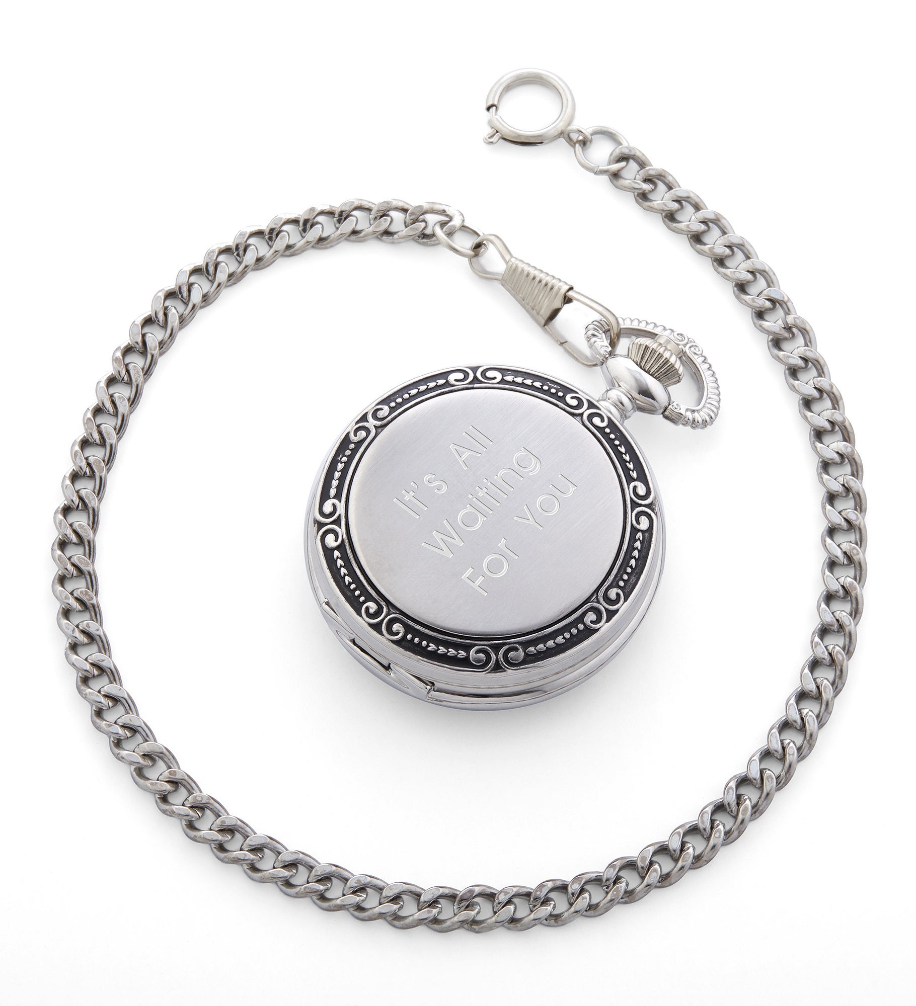 Engraved Graduation Photo Memento Pocket Watch and Box