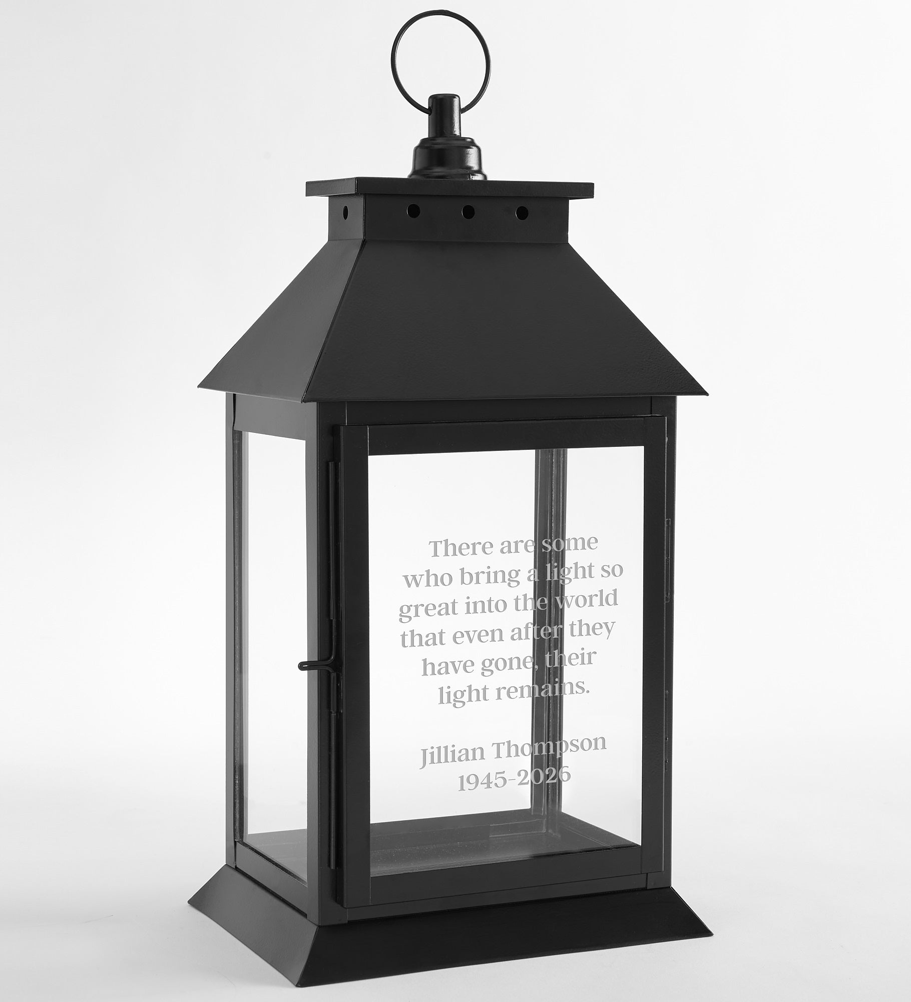 Engraved Memorial Decorative Candle Lantern