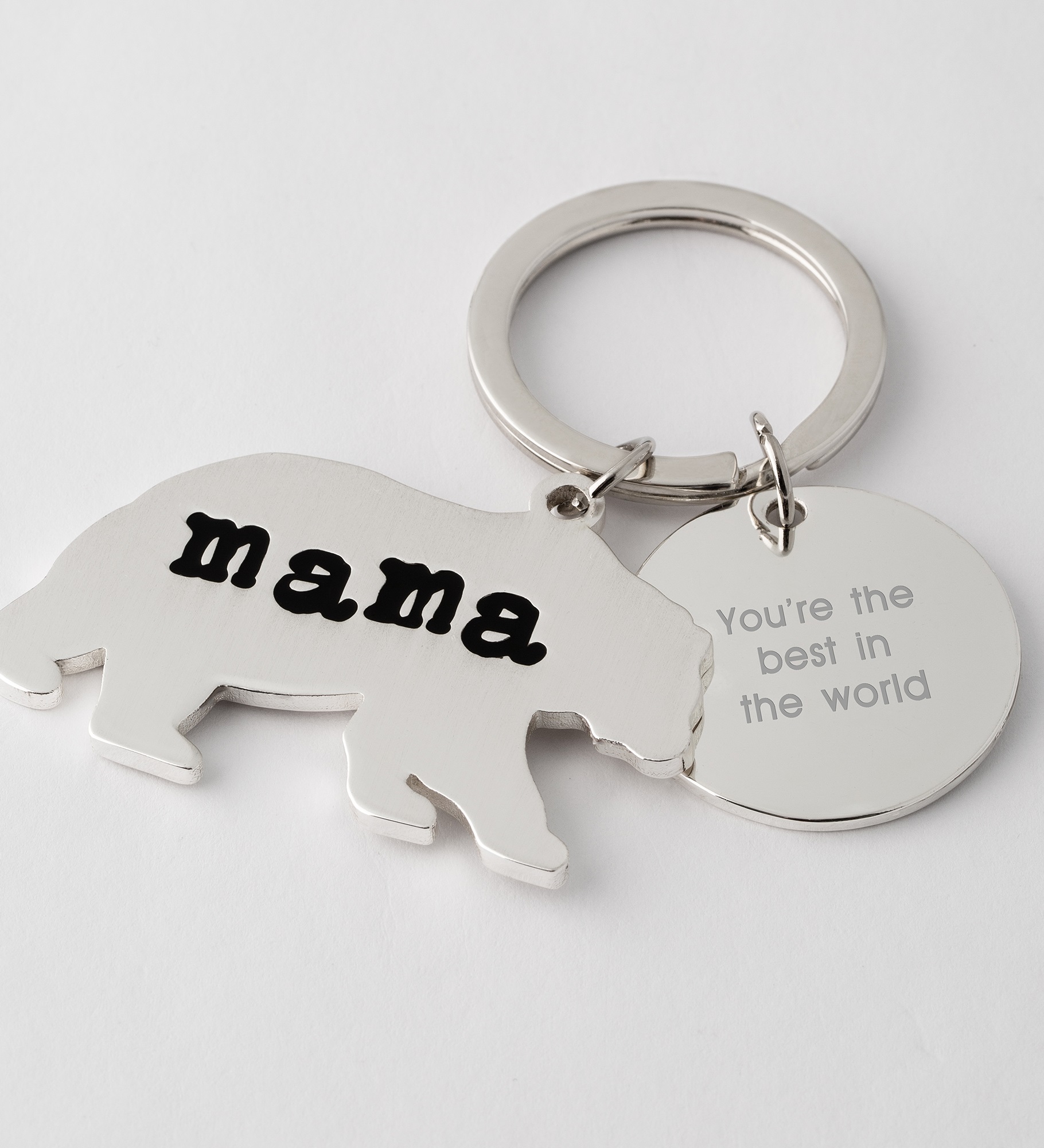  Engraved Mama Bear Keychain for Mom