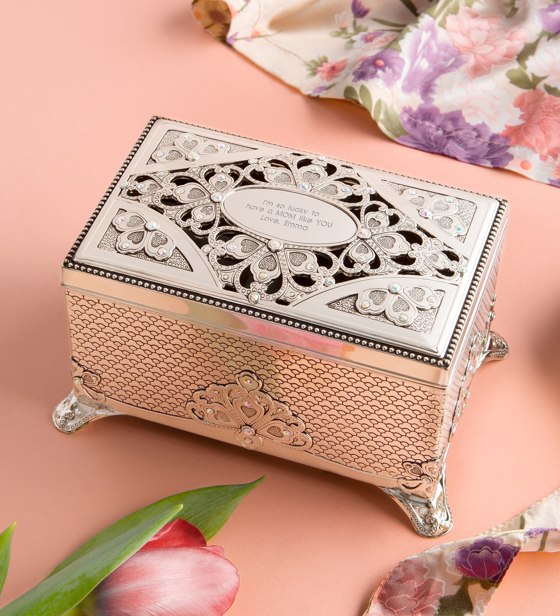 Engraved Anastasia Musical Jewelry Box