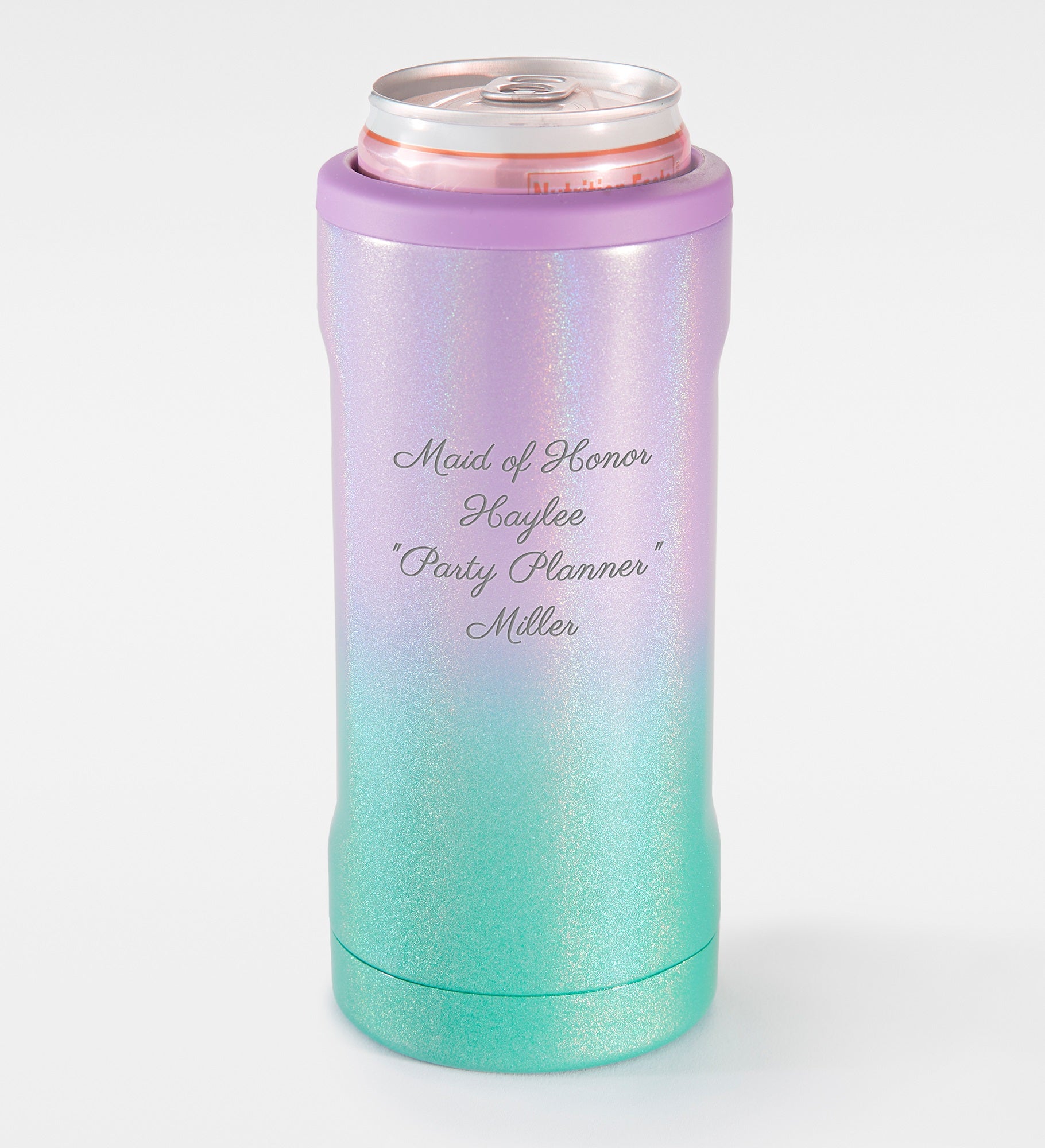 Engraved Brumate Mermaid Party Slim Can Cooler