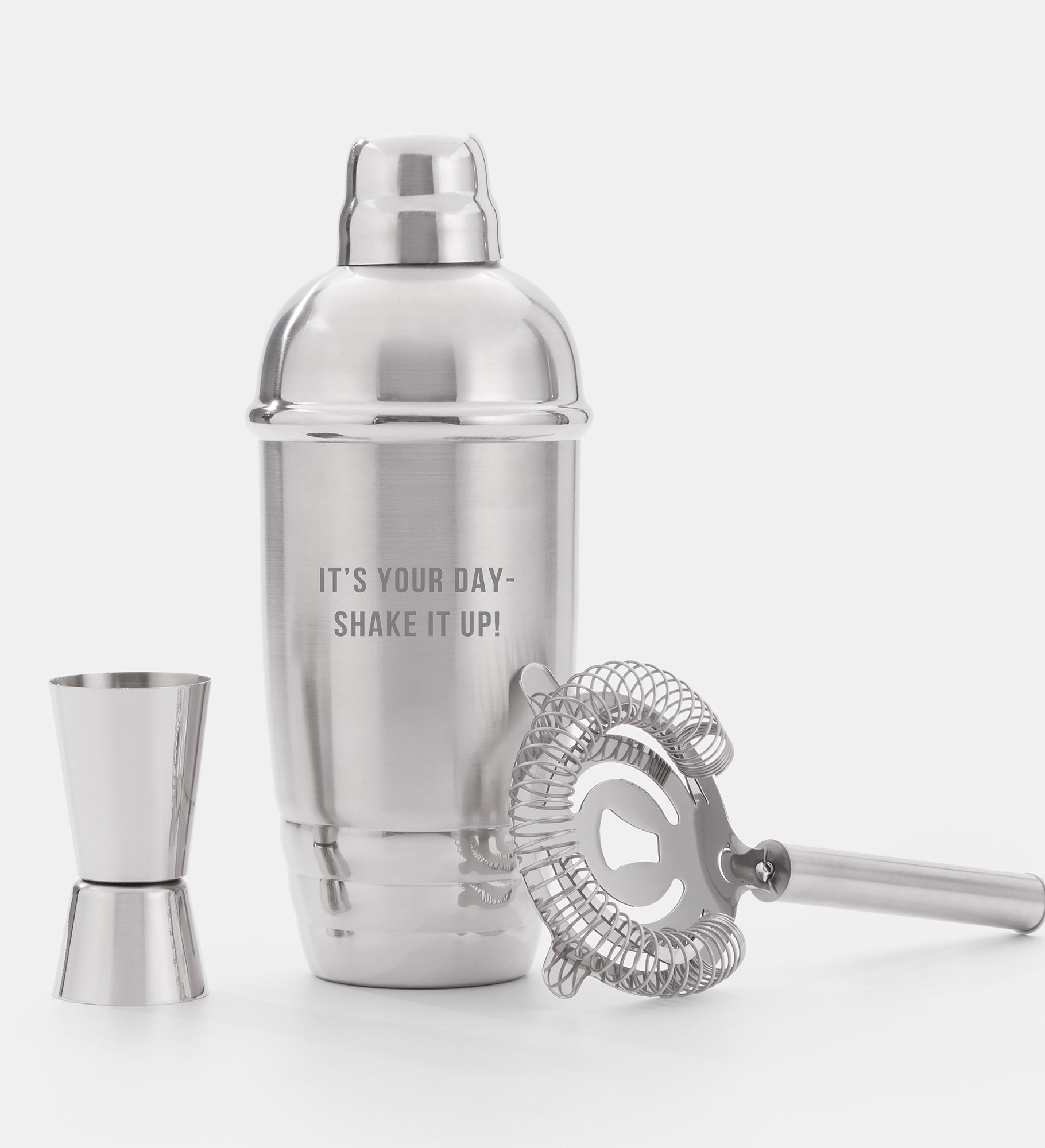  Engraved Lenox "Tuscany" Entertaining Cocktail Shaker Set