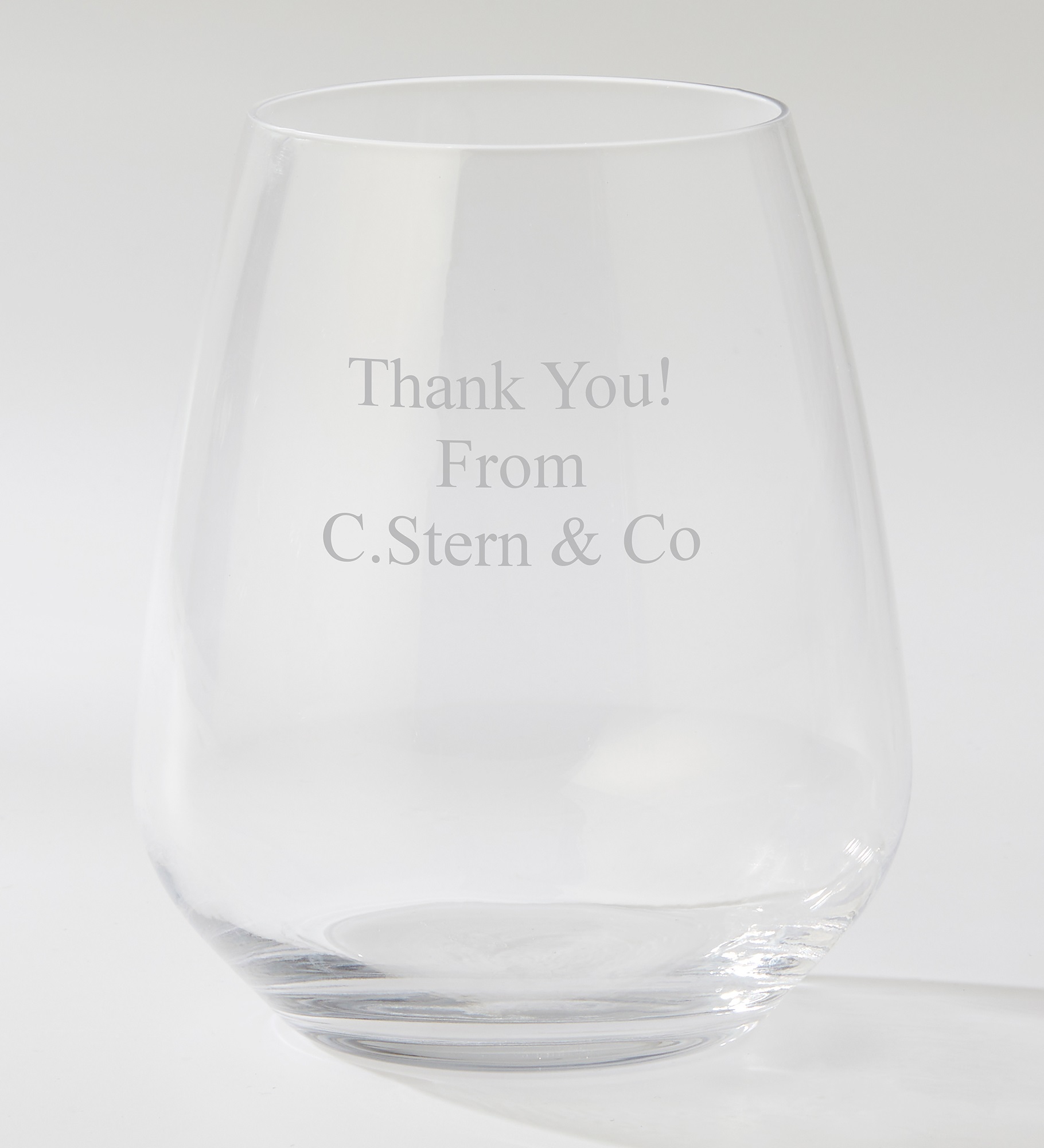  Engraved Luigi Bormioli Business Atelier Stemless Wine Glass