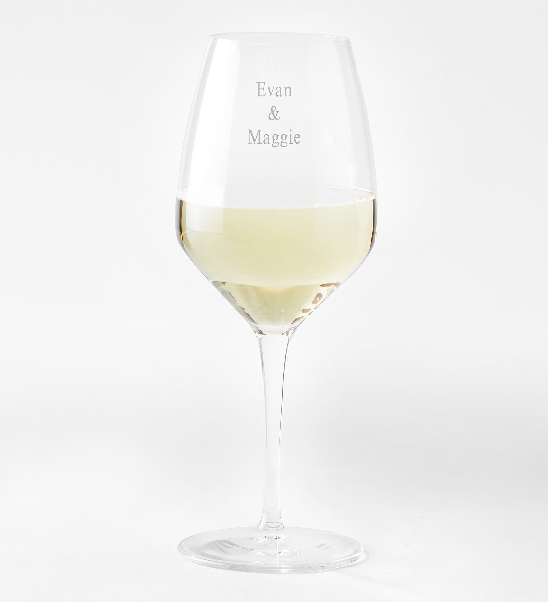 Engraved Luigi Bormioli Atelier White Wine Glass