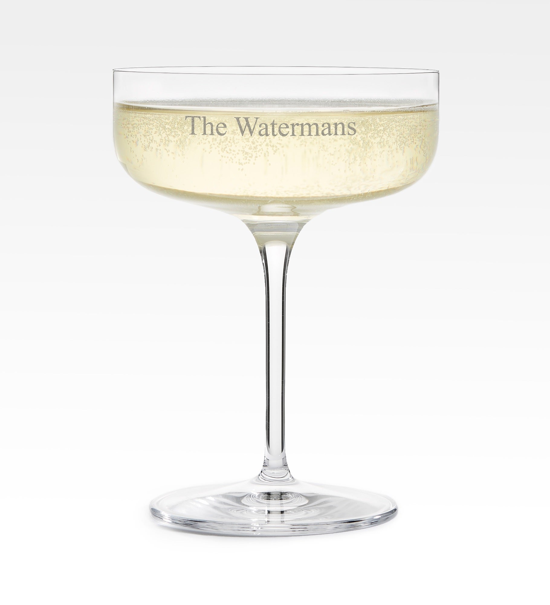 Engraved Luigi Bormioli Champagne Coupe