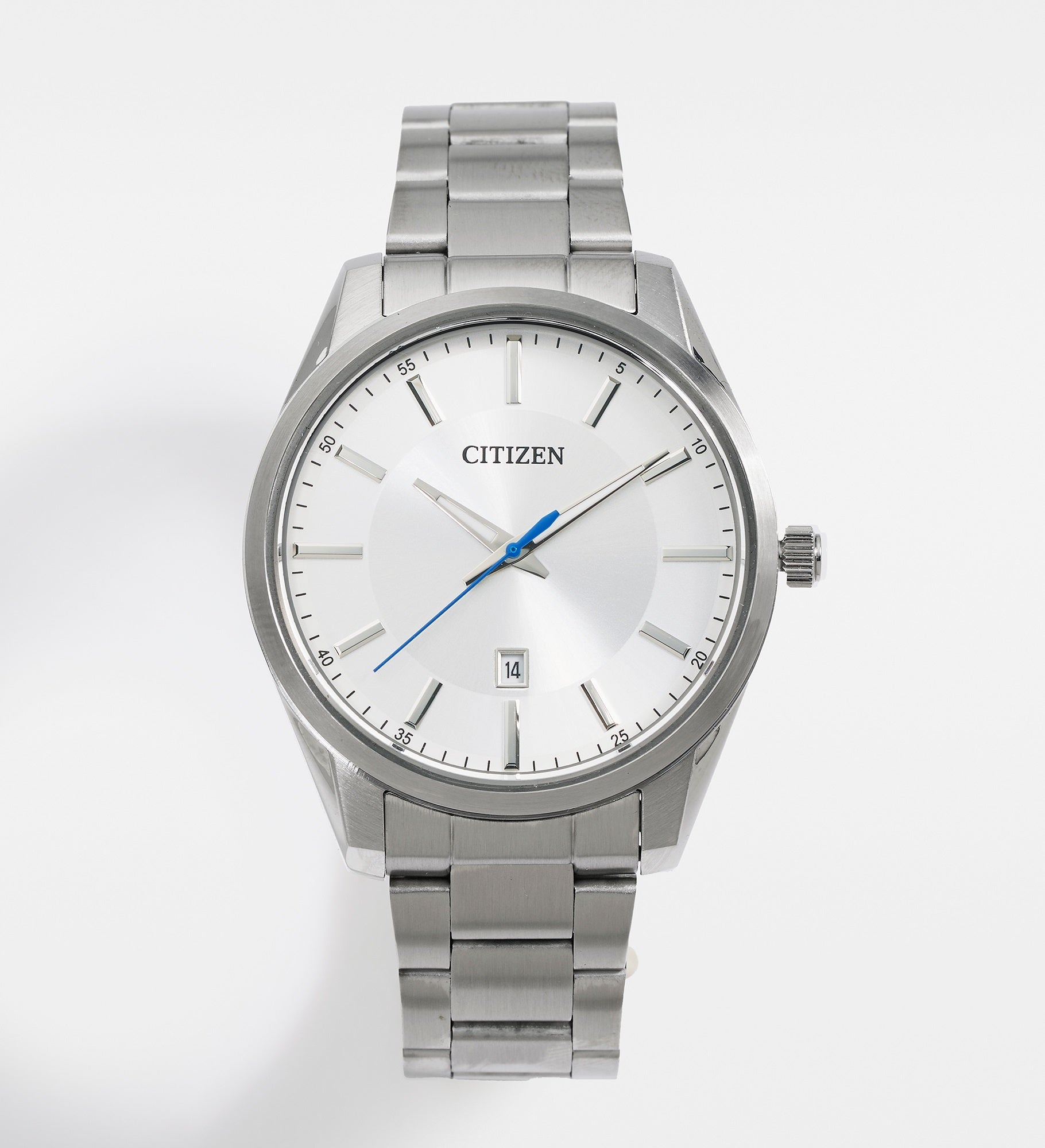Engraved Citizen Milestone Stainless Steel Quartz Watch