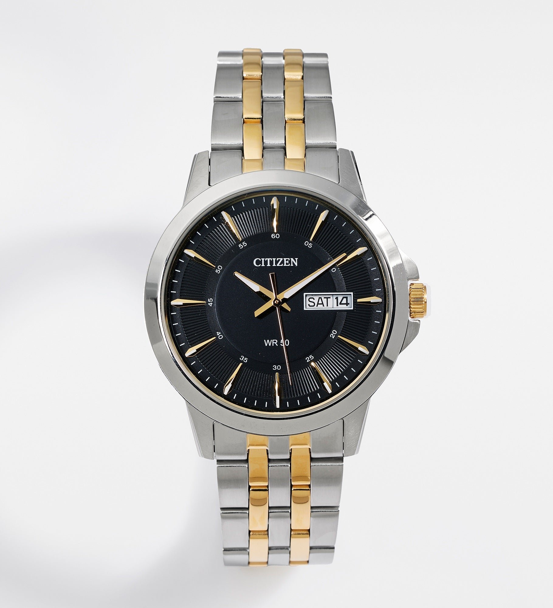 Engraved Citizen Milestone Two-Tone Steel & Gold Quartz Watch