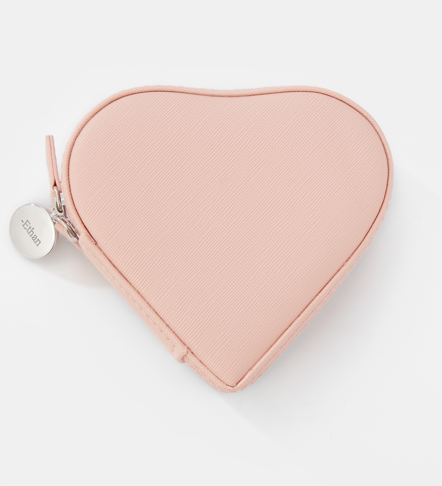  Engraved Heart Jewelry Box and Travel Case in Pink