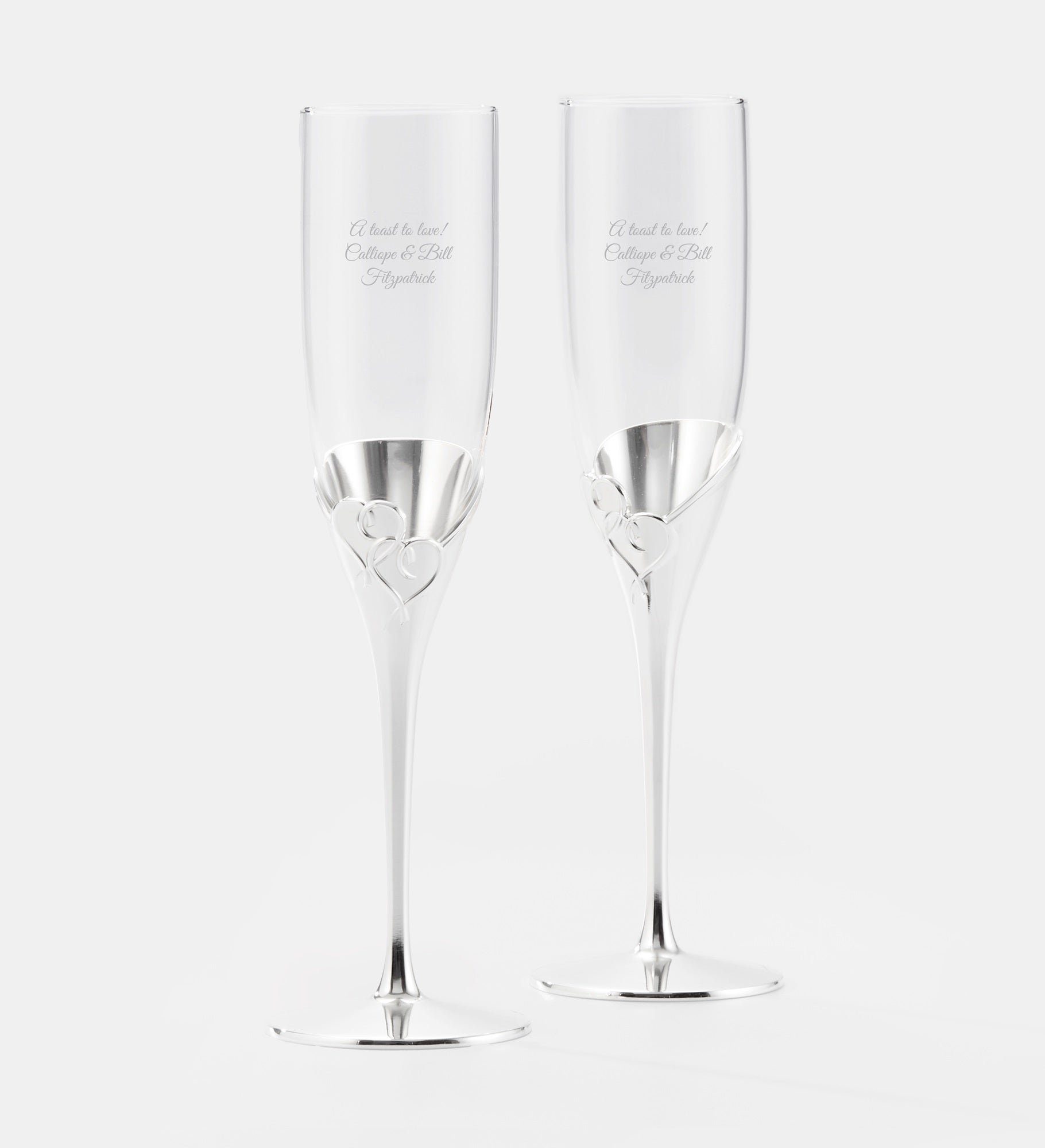 Engraved Lenox True Love Flute Set