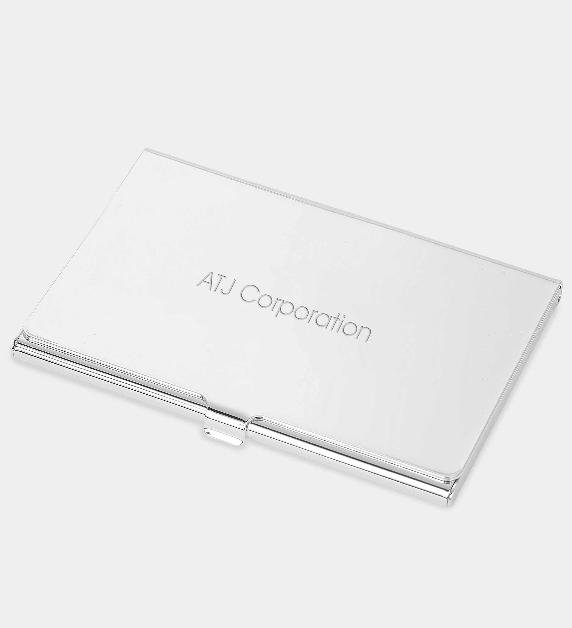  Engraved Silver Business Card Case
