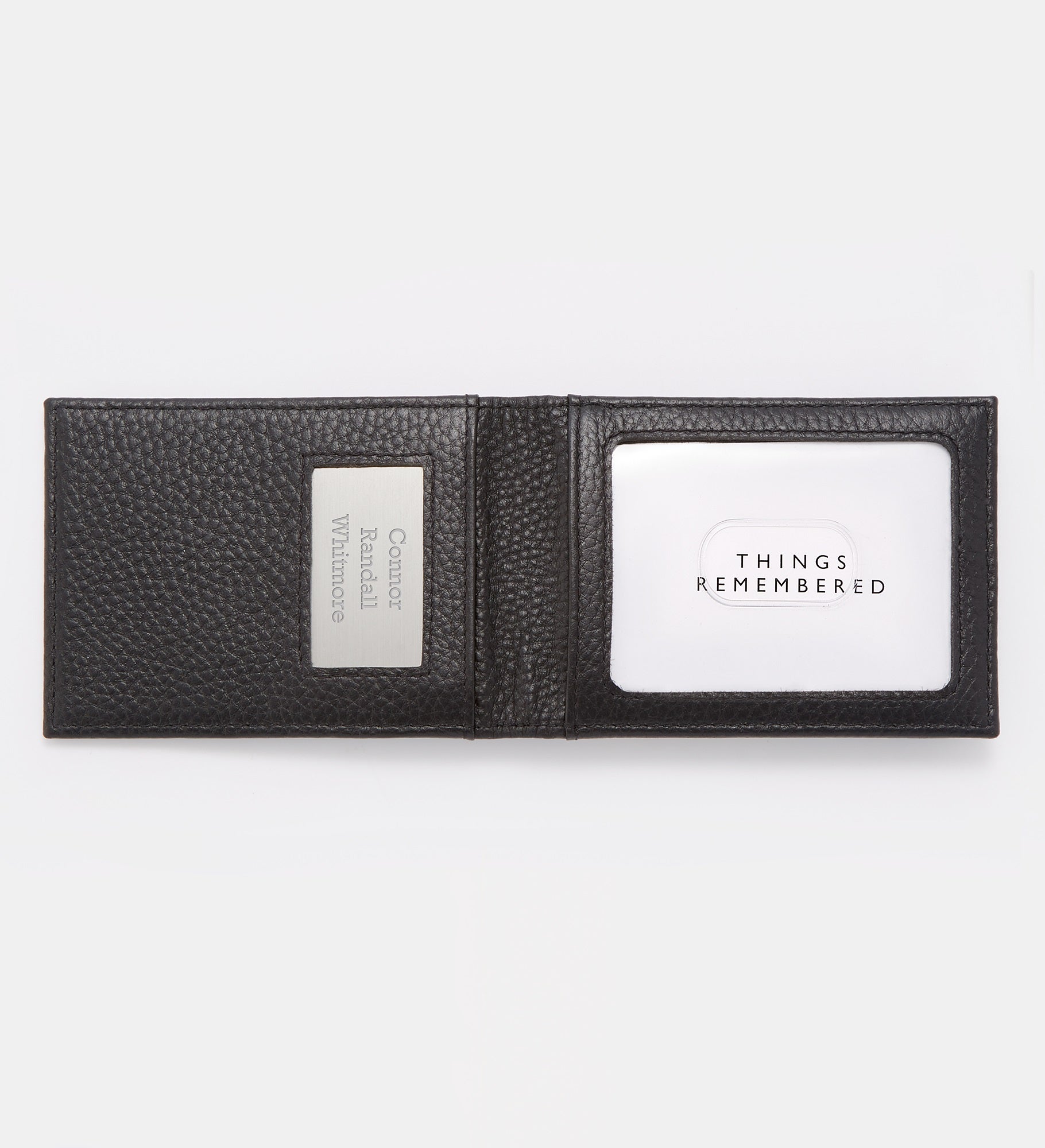 Engraved Leather Magnet Wallet & Money Clip
