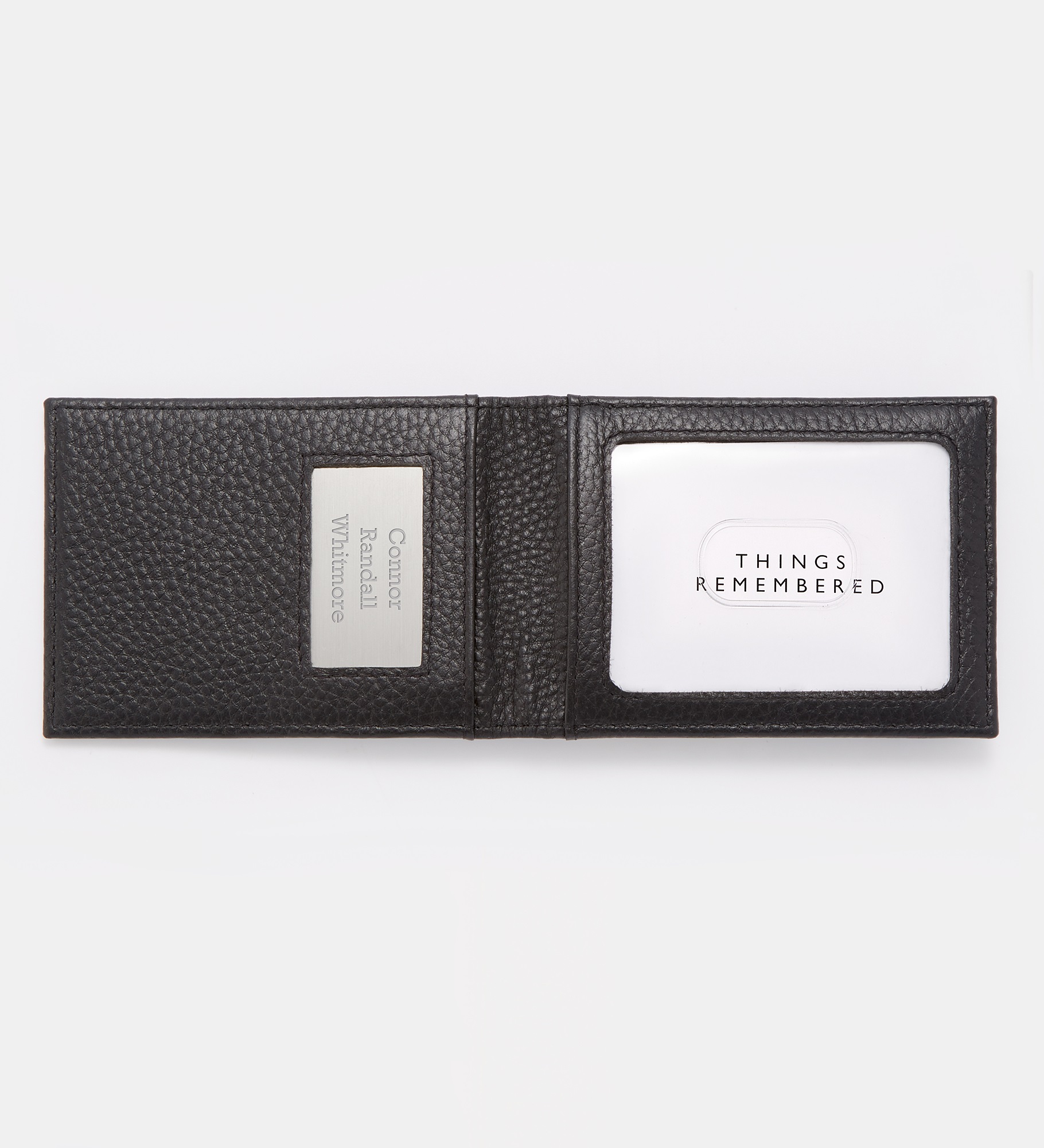  Engraved Leather Magnet Wallet & Money Clip