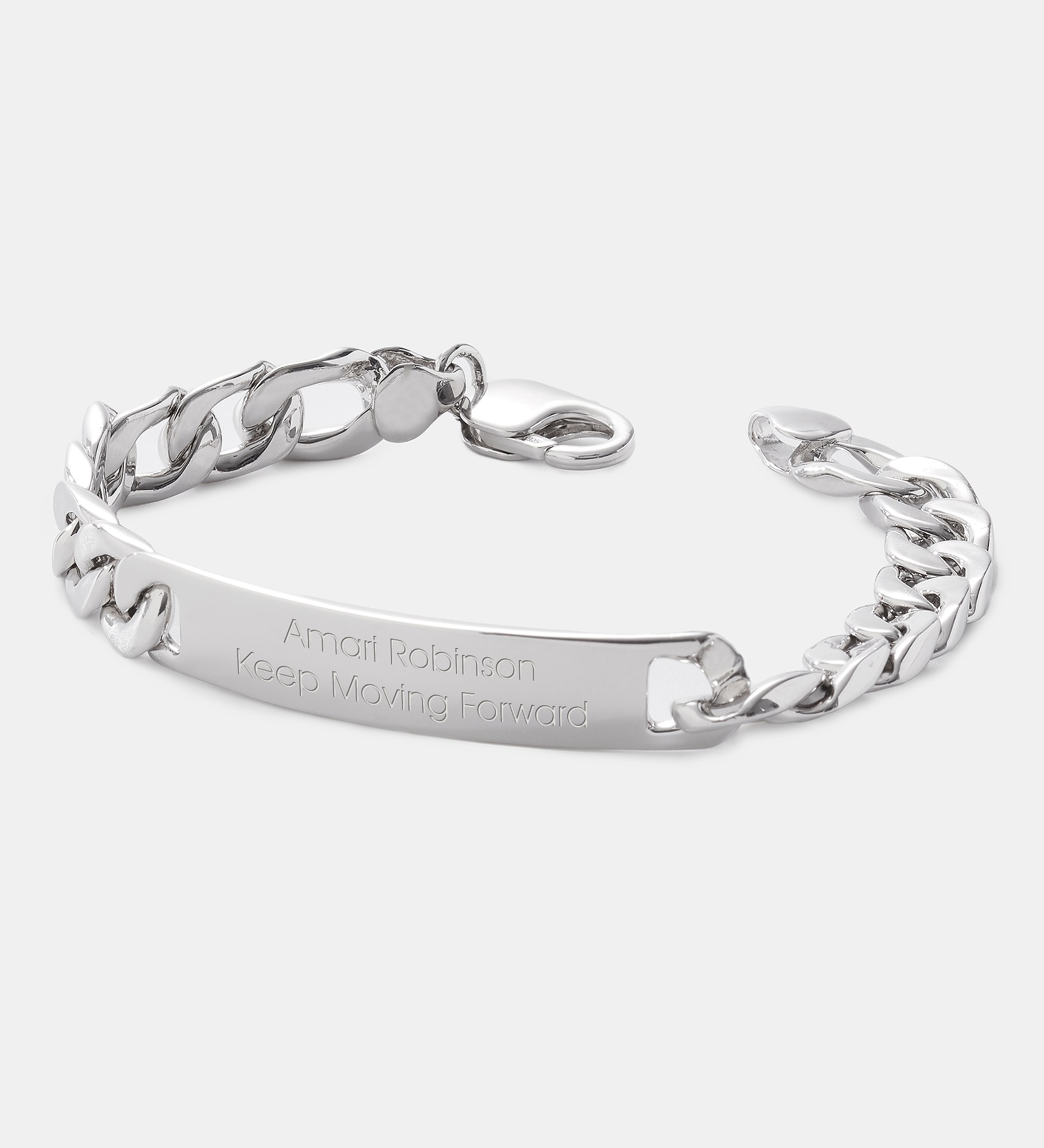  Engraved Sterling Classic ID Bracelet