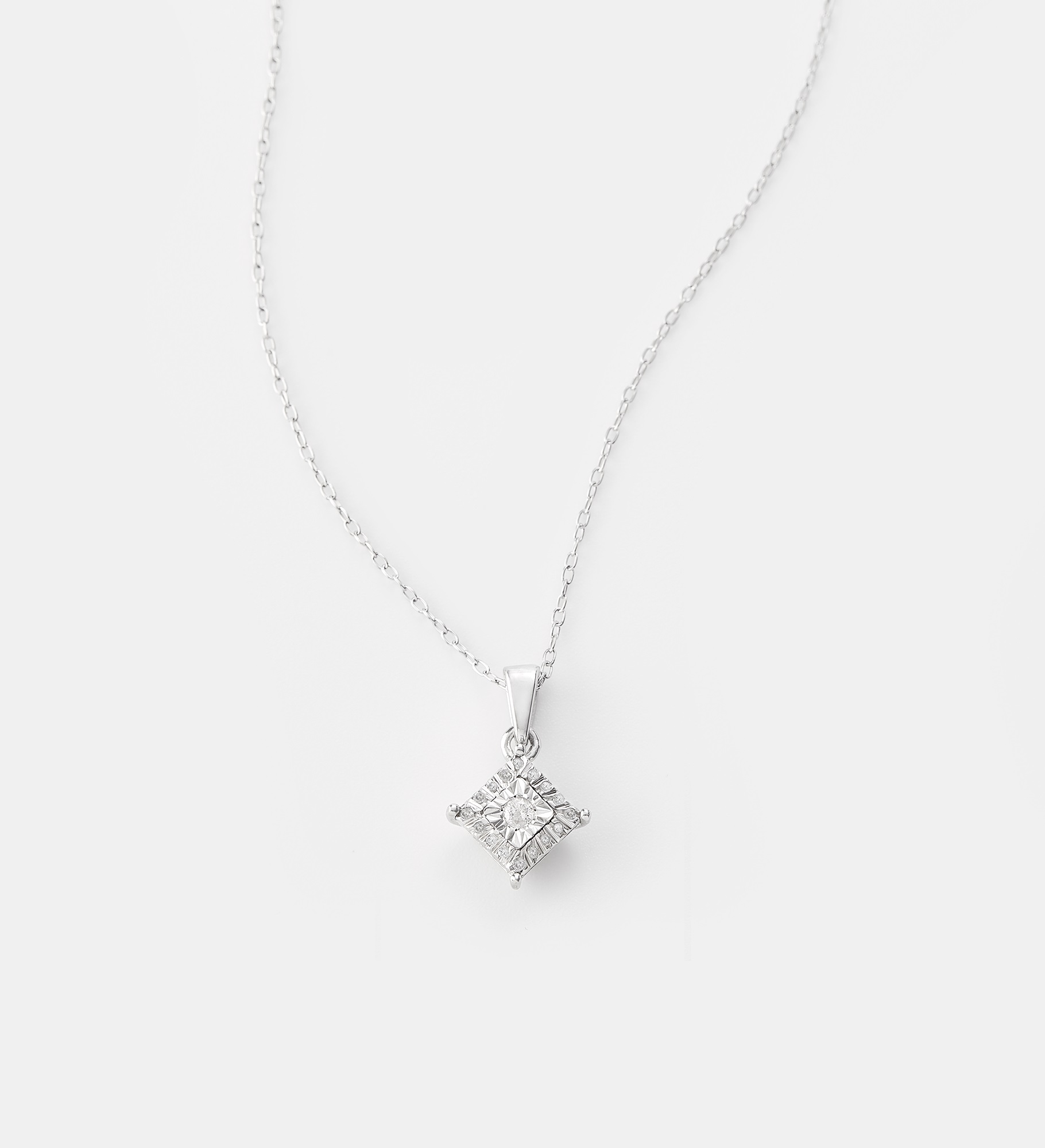  Sterling Silver Diamond Necklace