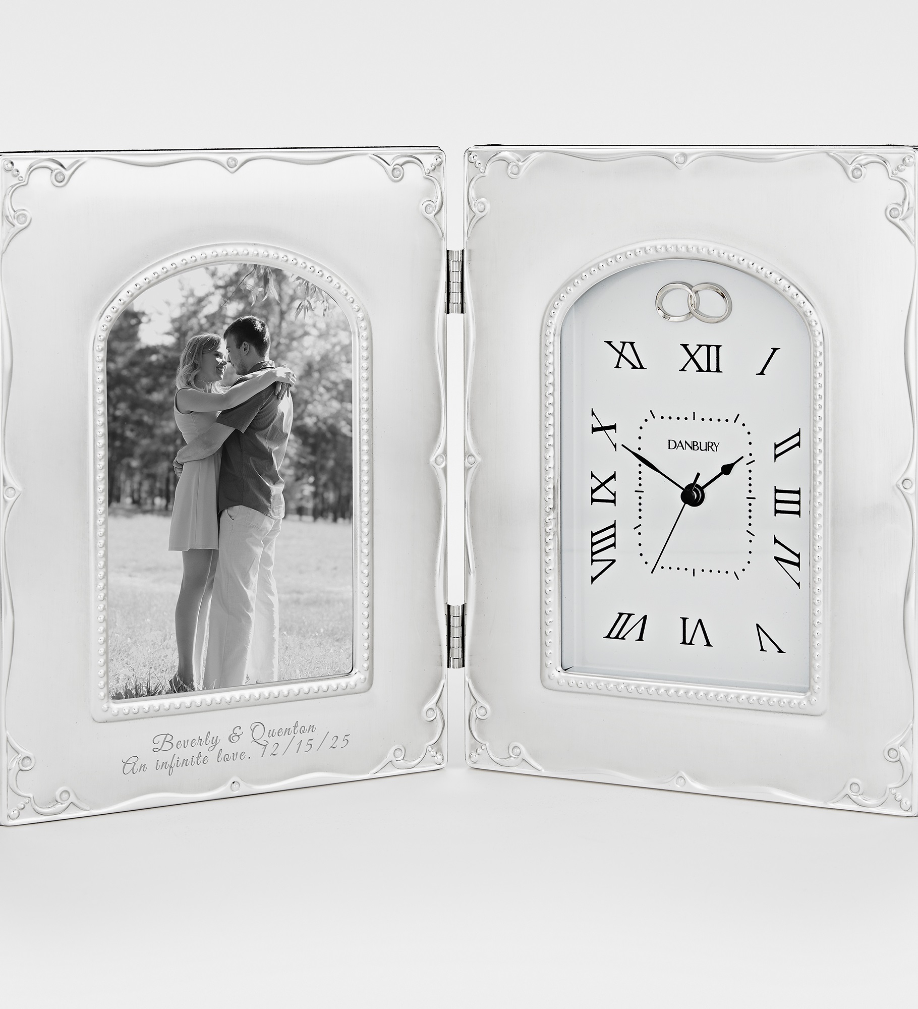  Engraved Forever Yours Frame Clock